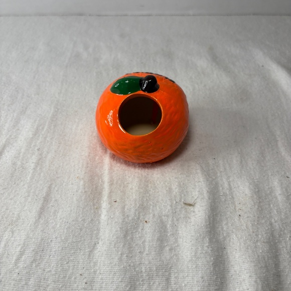 Vintage Anthropomorphic Florida Souvenir Happy Orange Toothpick Holder - Picture 3 of 6